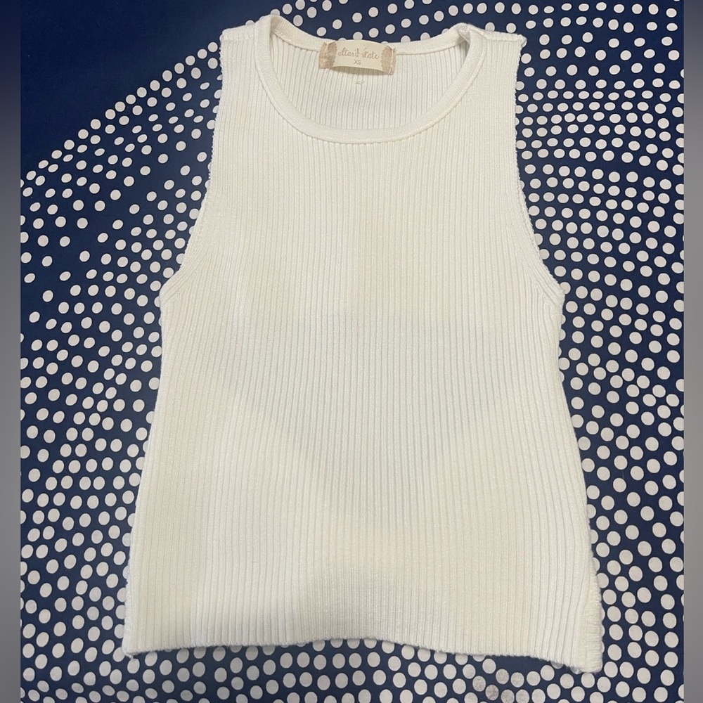 NWOT Cream Altar’d State Open Back Bow Tank Women Size XS